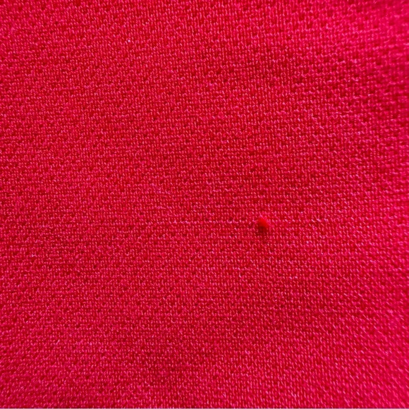 Banana Republic Red Straight Pencil Belted Skirt Ruffle Pockets Size 12 - Picture 9 of 9